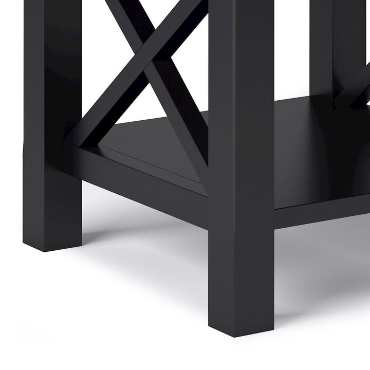 Simpli Home Kitchener Solid Wood End Table In Black