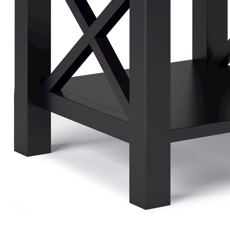 Simpli Home Kitchener Solid Wood End Table In Black