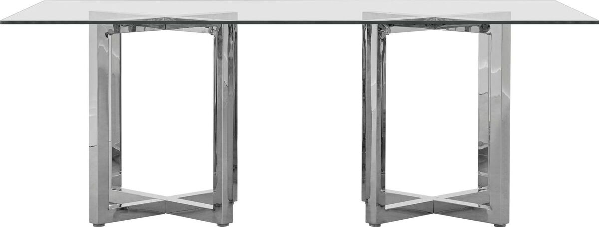 Amalfi Rectangular Glass Top Dining Table