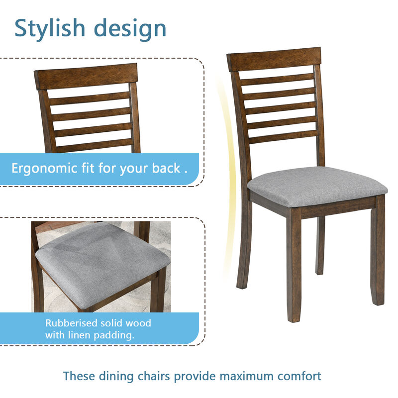 Befrig 5‑Piece Farmhouse Dining Set image number 4