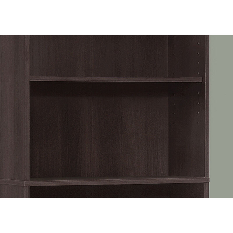 Monarch Specialties I 7467 Bookshelf, Bookcase, 6 Tier, 72"H, Office, Bedroom, Laminate, Brown, Transitional