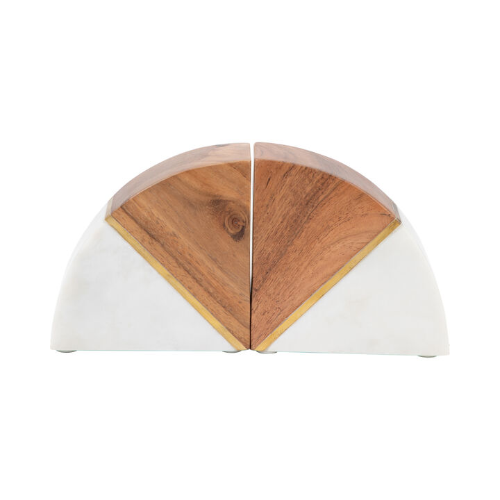 Marble S/2 5" Bookends