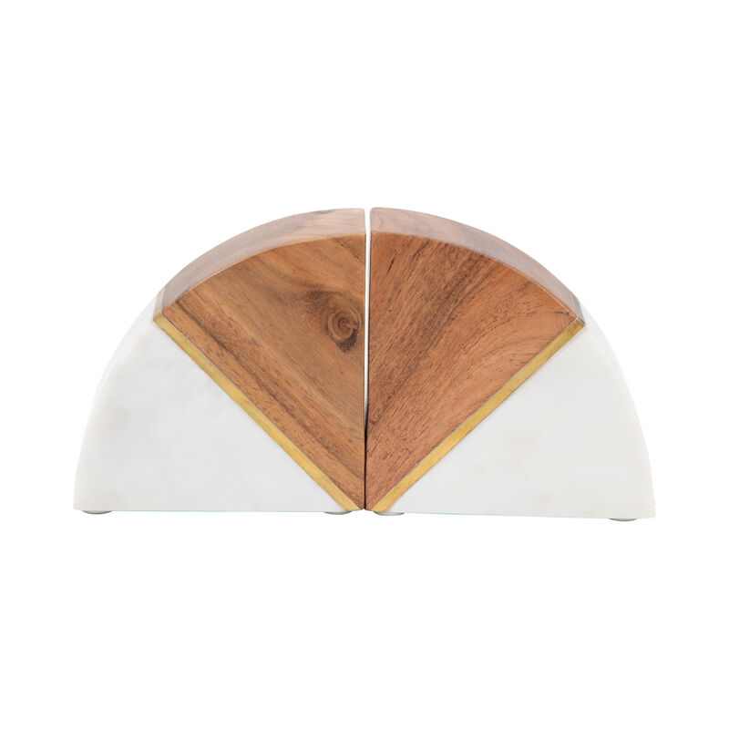 Marble S/2 5" Bookends image number 0