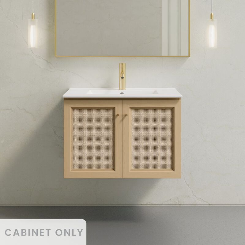 Classe 30" Wall-Mounted Bathroom Vanity in Natural Oak without Sink Top image number 1