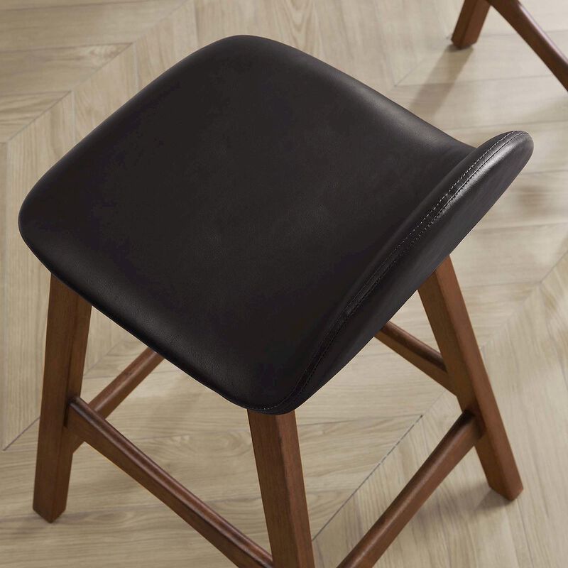 Modway EEI-6556-BRN Juno Wood Counter Stool - Set of 2, Brown image number 9