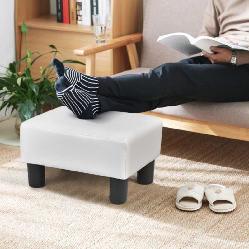 Hivvago Small PU Leather Rectangular Seat Ottoman Footstool