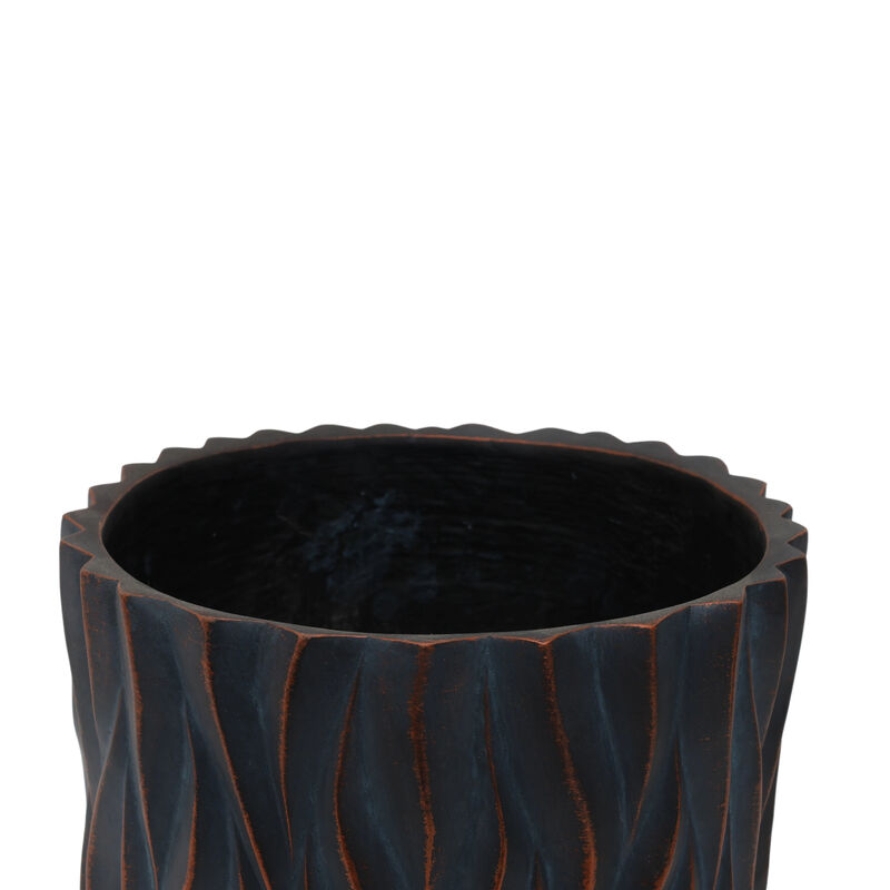 WOW PIONEER Set of 2 Large Round Planters Lightweight Magnesium Oxide Plant Pots with Drainage Holes for Indoor Outdoor Home Patio Balcony Office Garden Decor image number 8