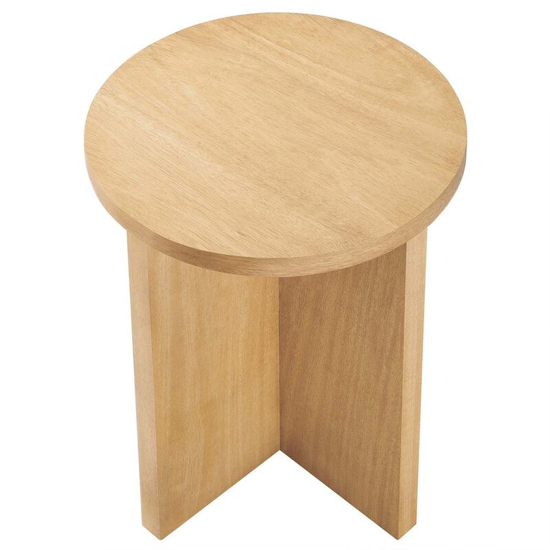 Silas Round Wood Side Table image number 4