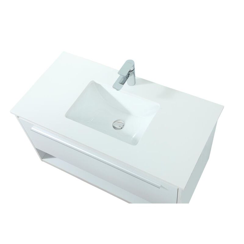 Elegant Kitchen and Bath 36 inch Single bathroom vanity in white