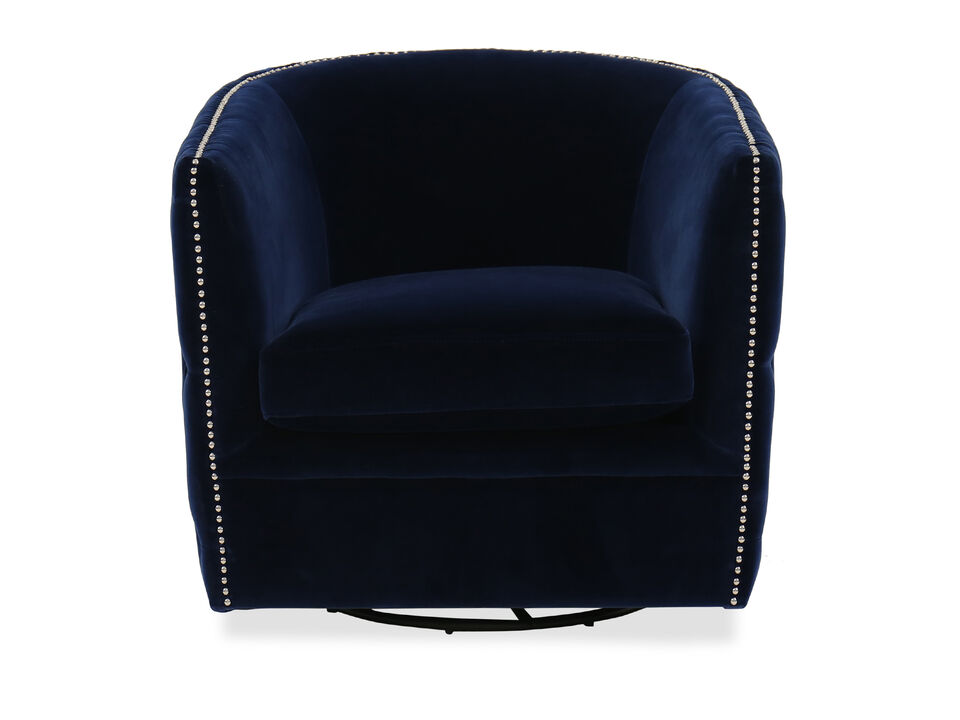 Luxe Blue Velvet Accent Chair