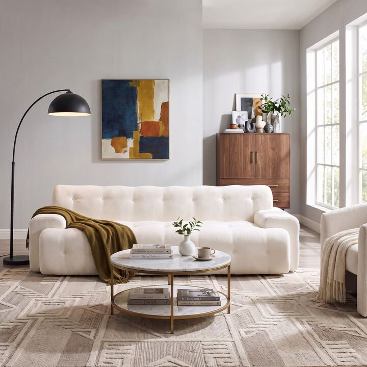 Cemske 3 Seater Chenille Sofa