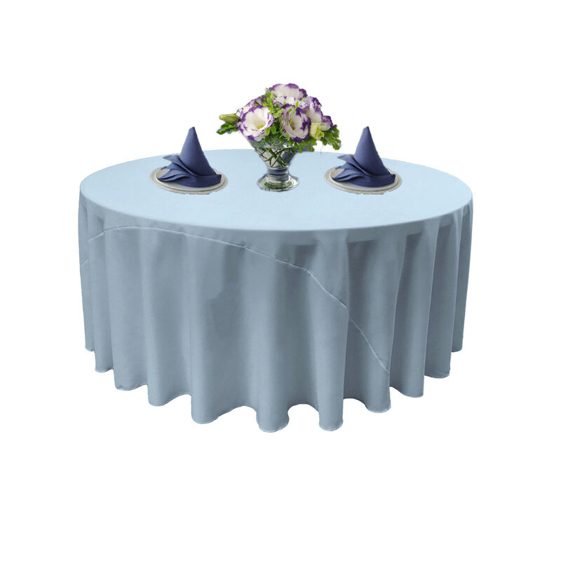 Round Polyester Poplin Tablecloth for Weddings, Parties and Banquet Tables image number 1