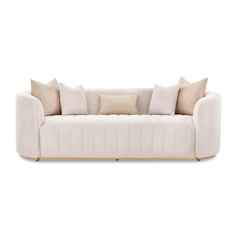 Michael Amini Ariana Sofa - Beige/Gold