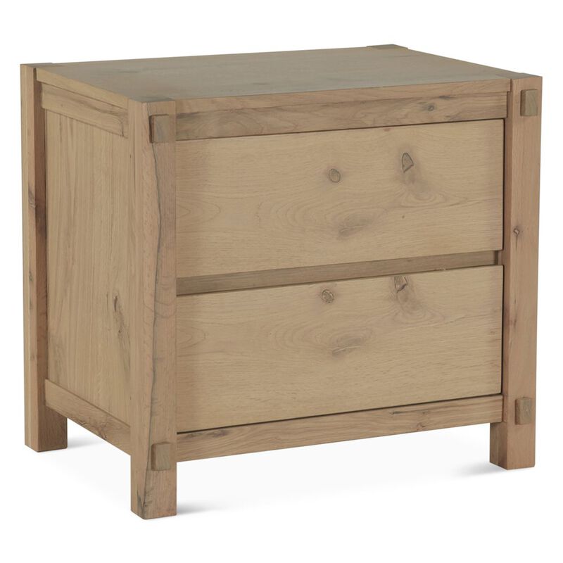 World Interiors Alpine Nightstand in Distressed Oak