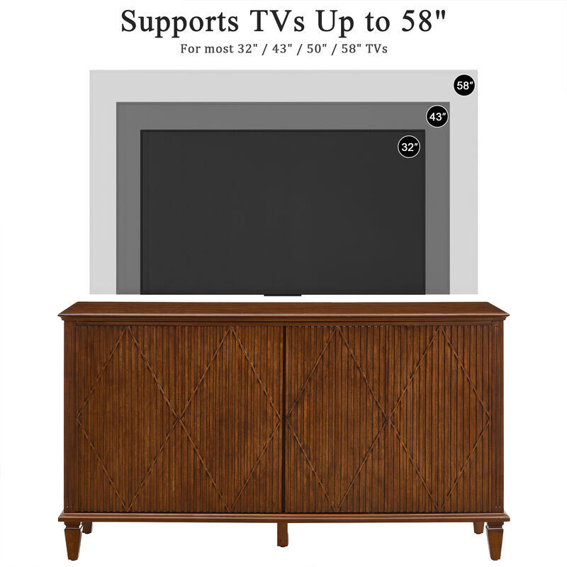 Sketvu 58" Mid Century Modern TV Stand image number 2