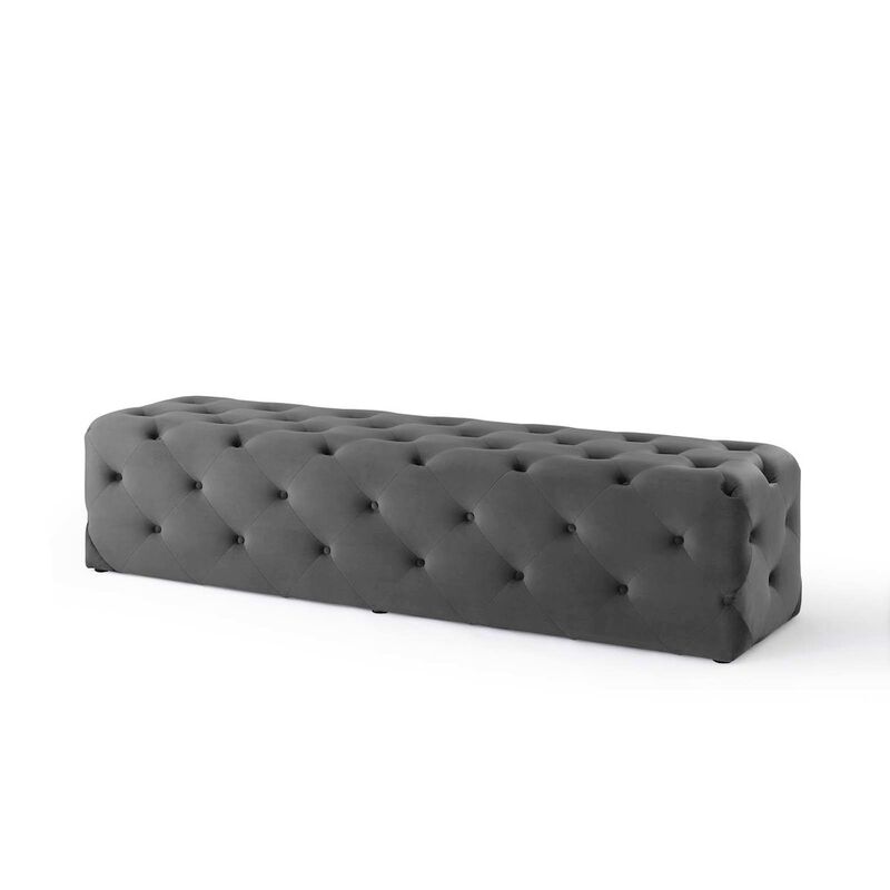 Amour 72" Tufted Button Entryway Performance Velvet Bench image number 2