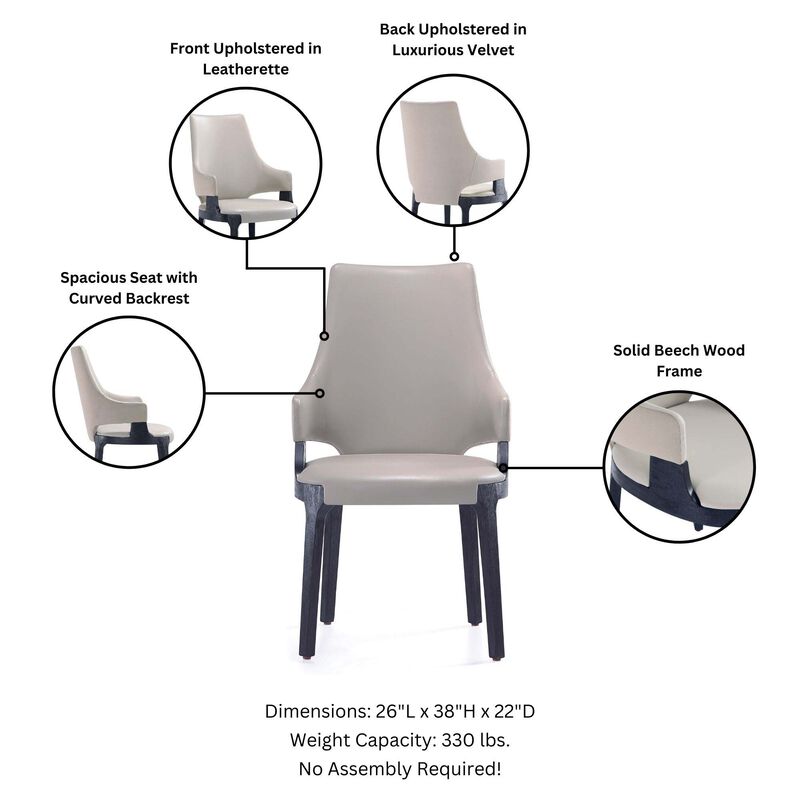 Kara Gray Dining Chairs (Set of 8) image number 4