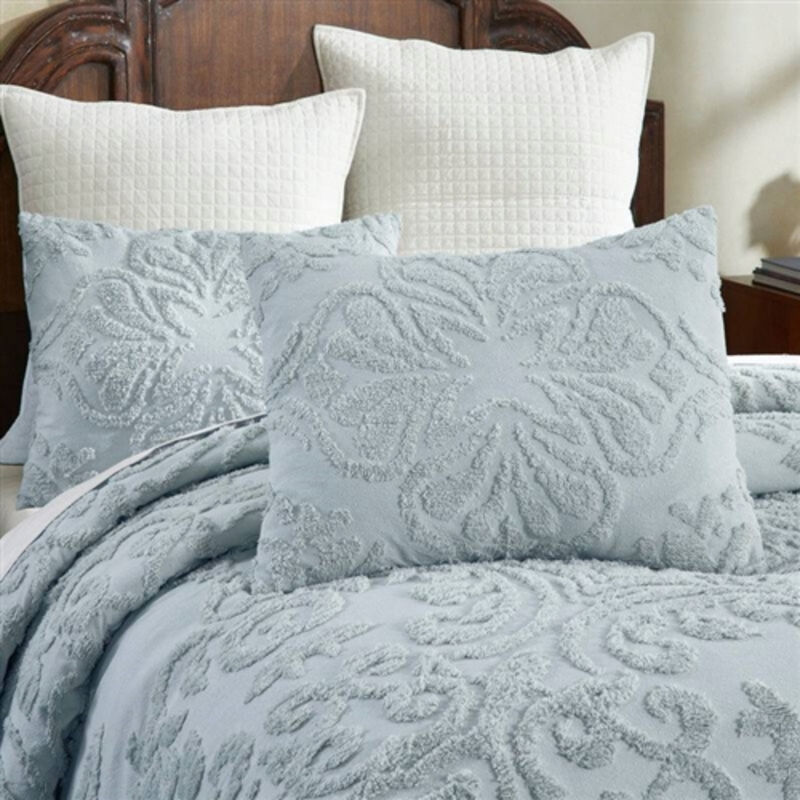 100% Cotton Chenille 3-Piece Bedspread Set – Soft Textured Coverlet with Shams