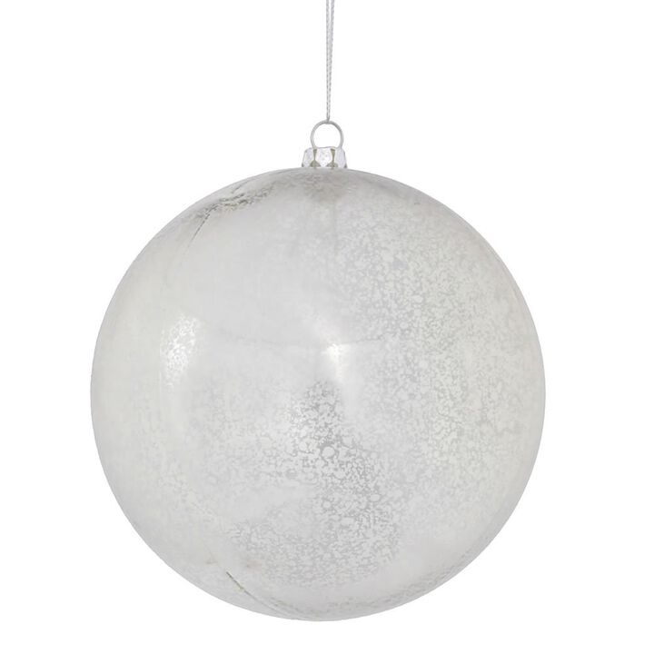Vickerman 440315 - 4.75" Silver Shiny Mercury Ball Christmas Tree Ornaments (4 pack) (M166407)