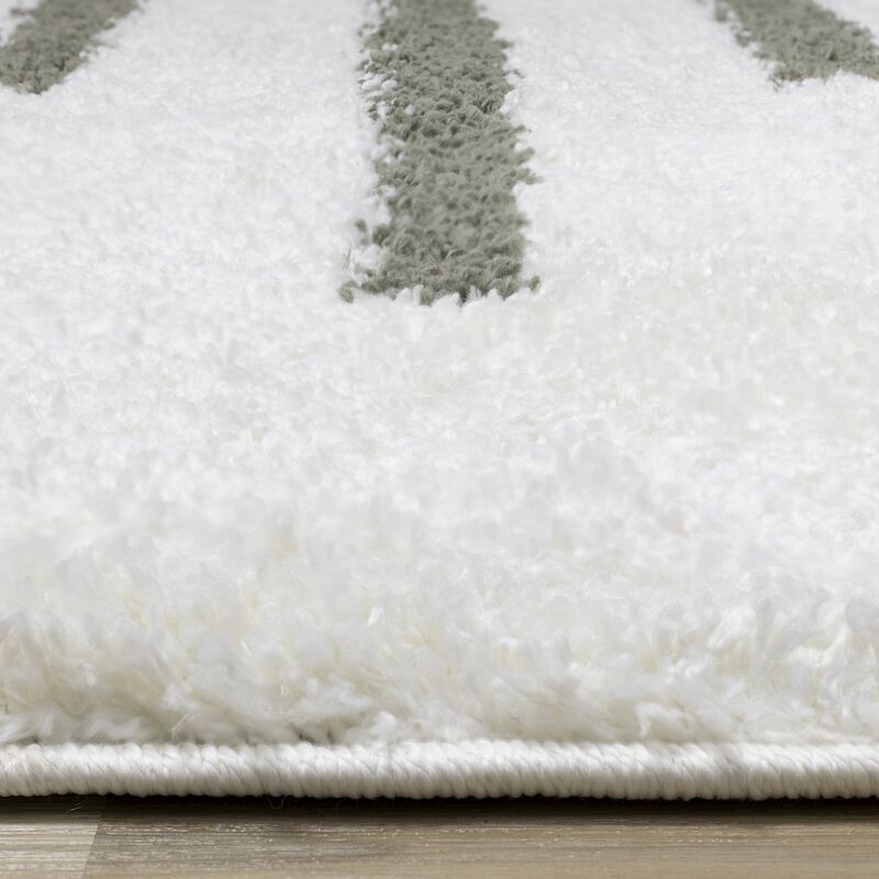 Novelle Home Palmer Green Cream Soft Modern Lines Area Rug, 7'10 x 10'6 image number 6