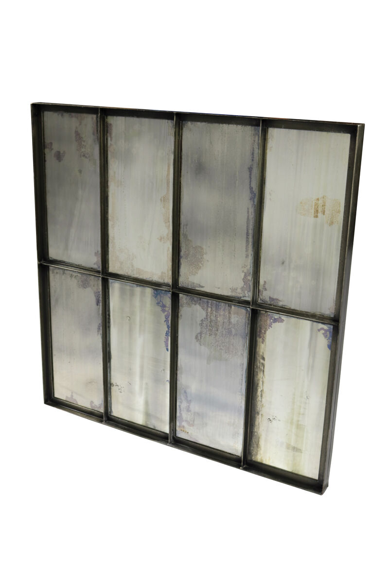 HomeRoots 40" Black Square Metal Framed Accent Mirror image number 0