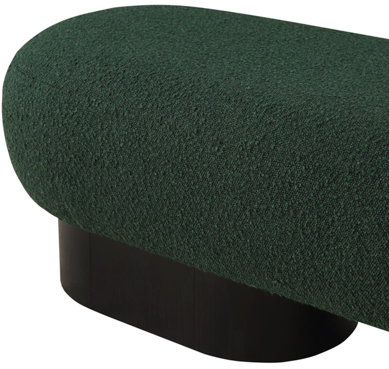 Meridian Furniture Robertson Green Boucle Fabric Bench