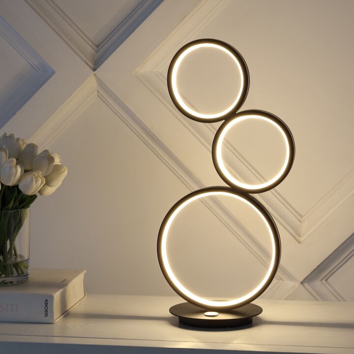 Juno 3-Light Bohemian Coastal Iron Integrated LED Table Lamp