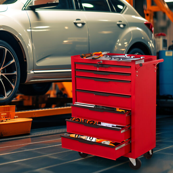 ELEMENT ACE 7-Drawer Rolling Tool Chest Cabinet Large Capacity Metal Storage Organizer with Locking System Smooth Slides Casters for Garage Workshop Warehouse