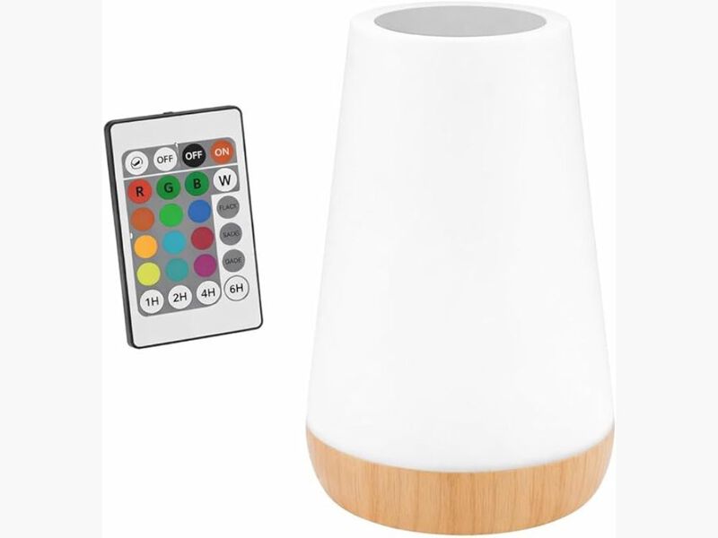LED Night Light Bedside Lamp Touch Remote 13 RGB Colors Rechargeable Portable image number 0