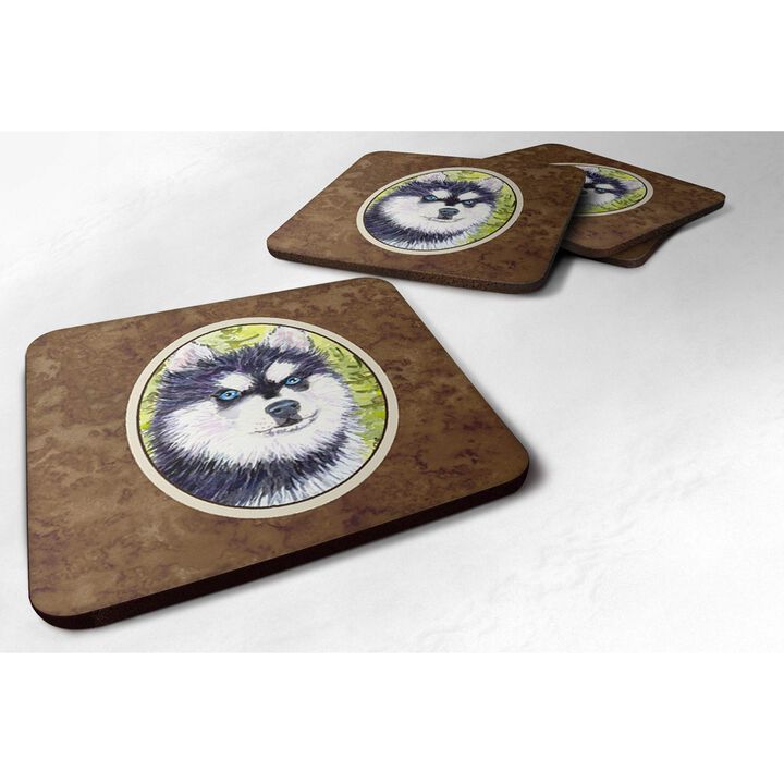 Caroline's Treasures SS8695FC Klee Kai Foam Coasters (Set of 4), 3.5 H x 3.5 W, Multicolor