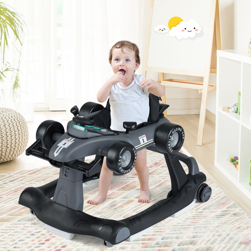 4-in-1 Foldable Activity Walker with Adjustable Height for Toddlers image number 1