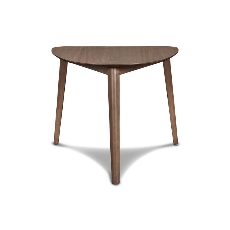 Solid Wood Corner Dining Table &ndash; Small Mid Century Modern Table in Walnut image number 4