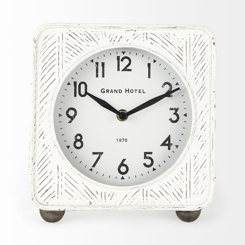 Karl White Table Clock image number 3