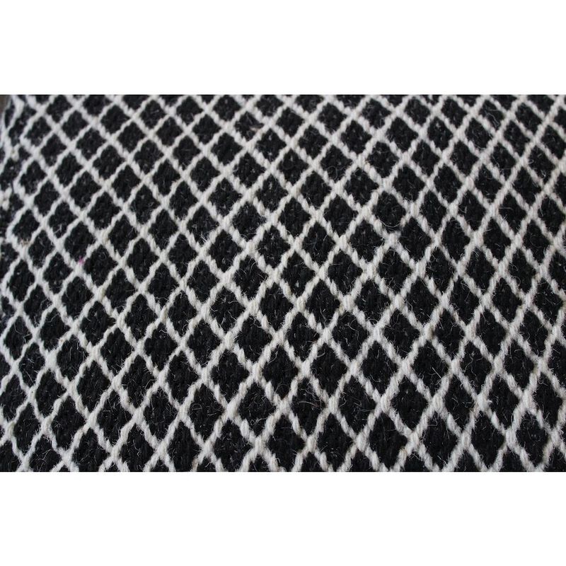 Contemporary Lia Black Pouf