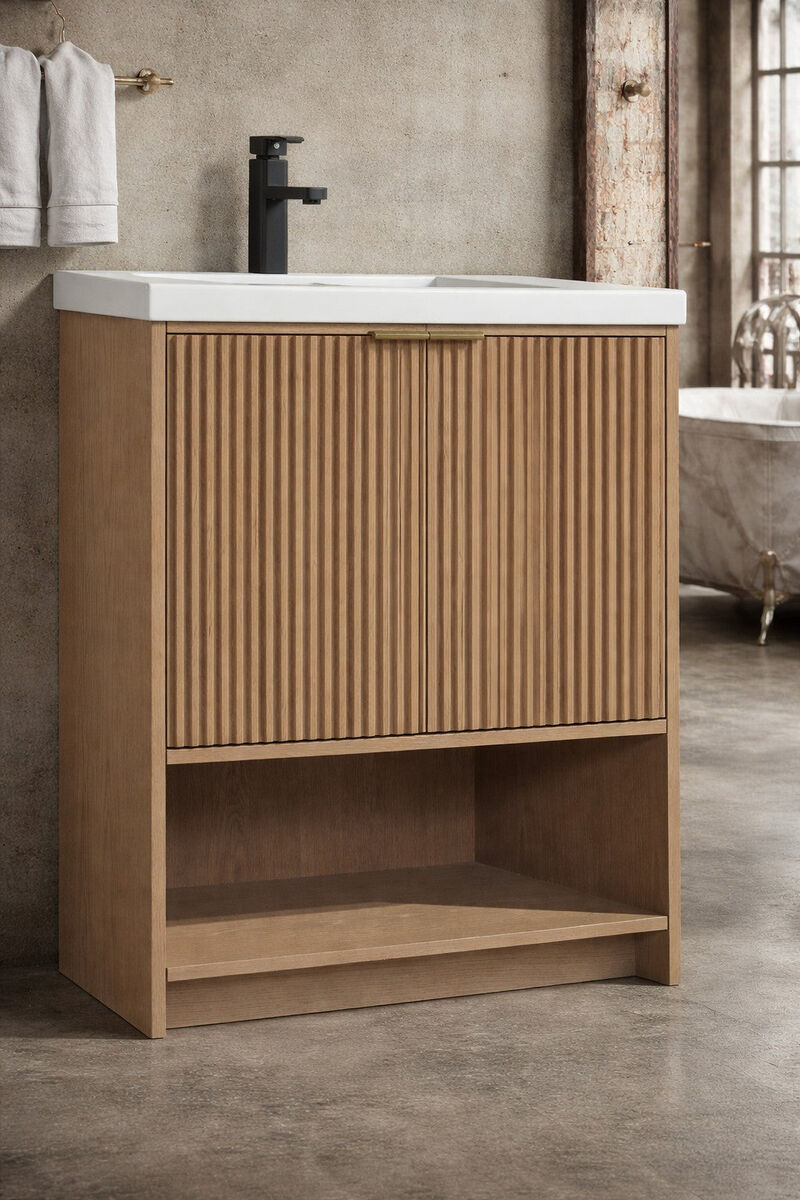 Diego 30" Bathroom Vanity Oak image number 2