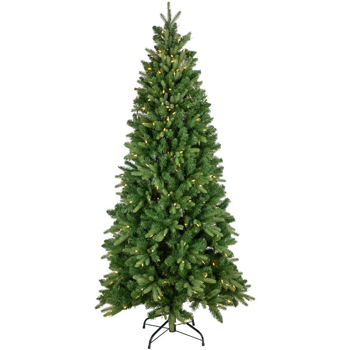 7.5' Pre-Lit Washington Frasier Fir Multi-Function Slim Christmas Tree - Dual Color LED Lights