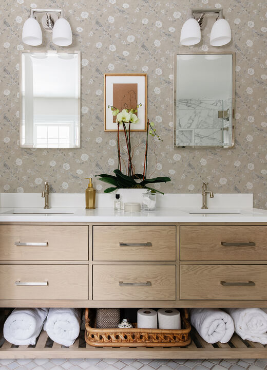 Wellesley Taupe Chinoiserie Wallpaper (Set of 2)