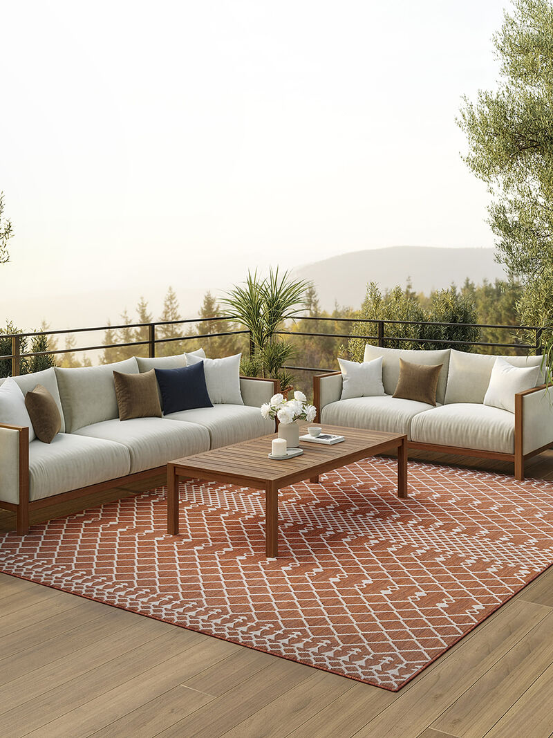 Positano POS02 Terracotta 8' x 10' Rug