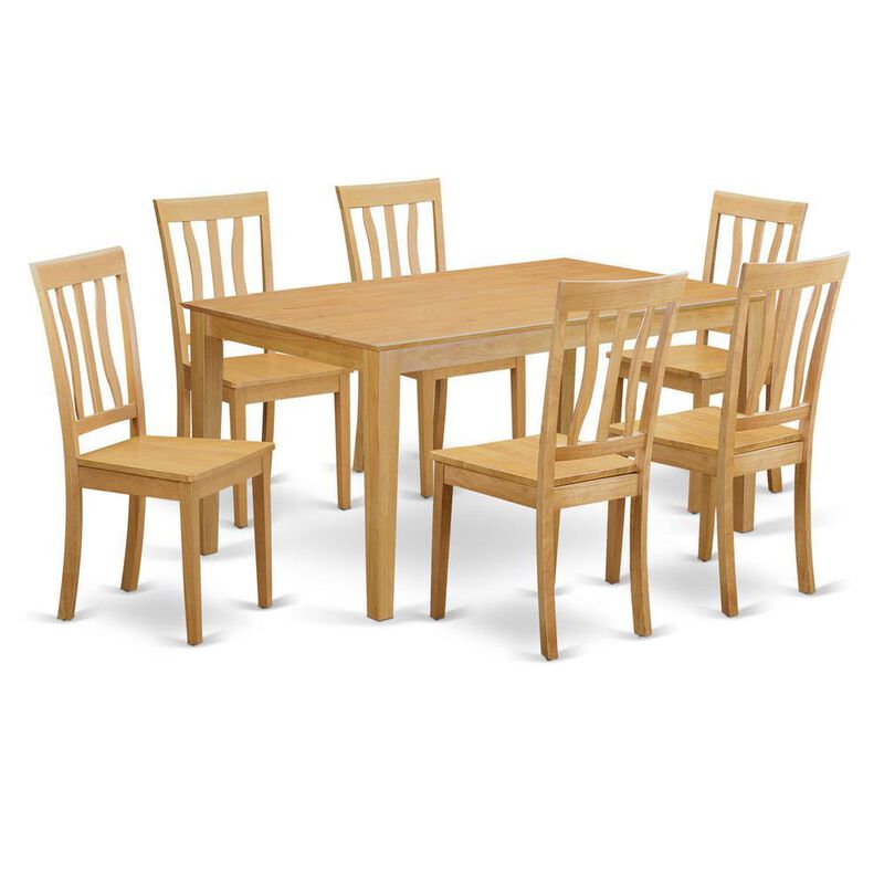 7 Pc Kitchen Table set - Kitchen dinette Table and 6 Kitchen Chairs