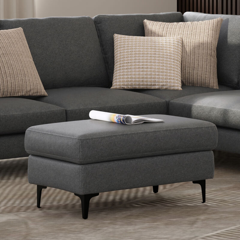 Simpli Home Ava Mid Century Ottoman image number 1