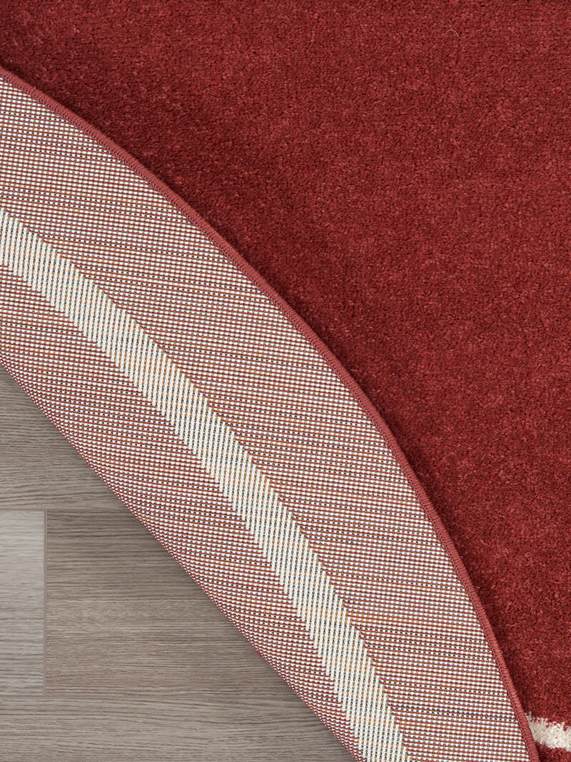 Nourison Essentials NRE02 Brick/Ivory 4' x Round Rug