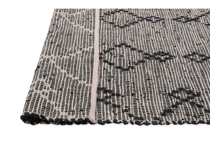 Ebba Black and Cream Tribal Rug image number 9