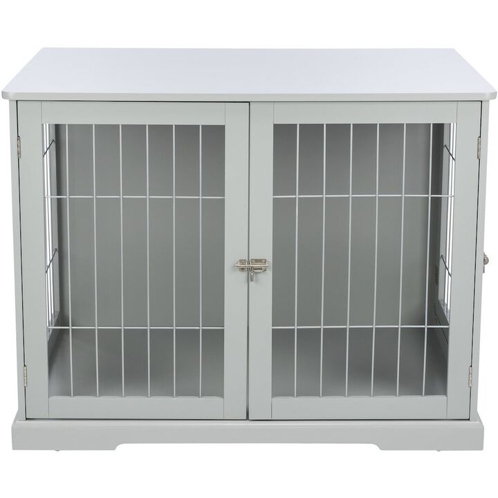 TRIXIE Dog Crate, Wooden Indoor Kennel Furniture for Dogs Up to 66 lb