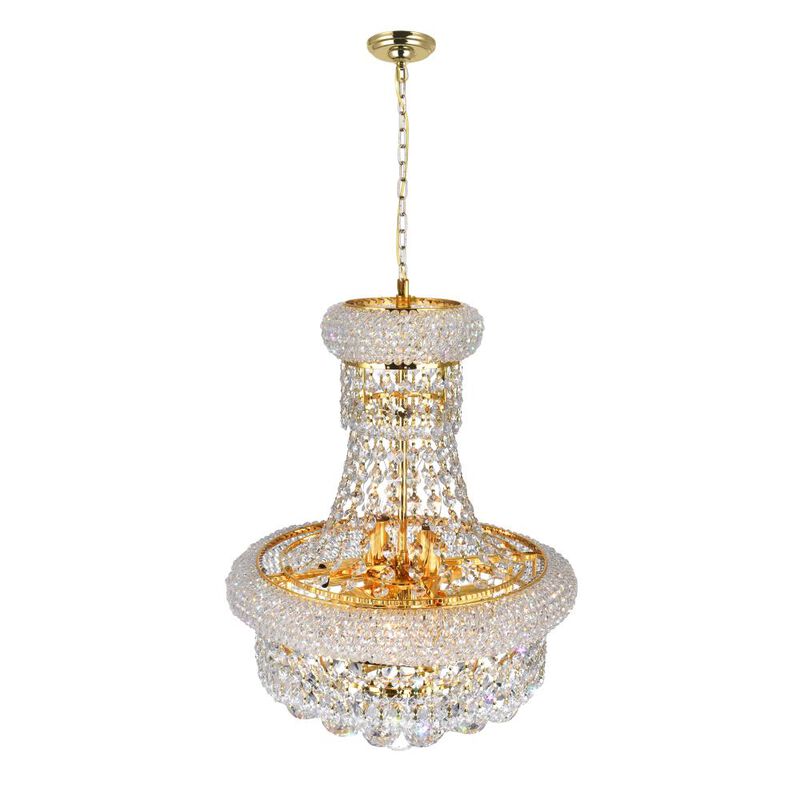 Empire 6 Light Chandelier With Gold Finish
