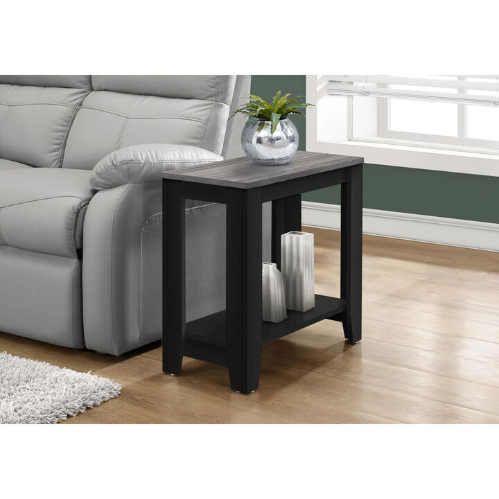 Monarch Specialties I 3134 Accent Table, Side, End, Nightstand, Lamp, Living Room, Bedroom, Laminate, Black, Grey, Transitional