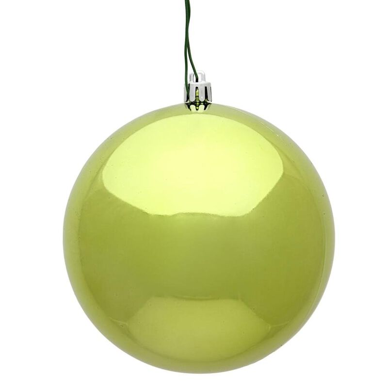 Vickerman 485453-6 Lime Shiny Ball Christmas Tree Ornament (4 pack) (N591573DSV) image number 0