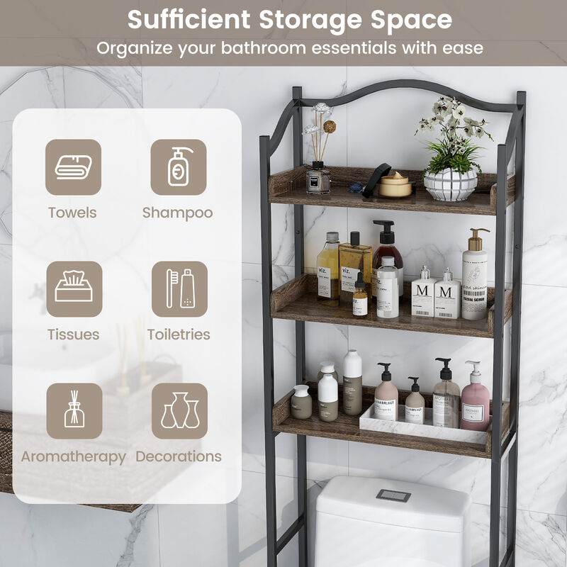 3-Tier Over-The-Toilet Bathroom Spacesaver Storage Rack