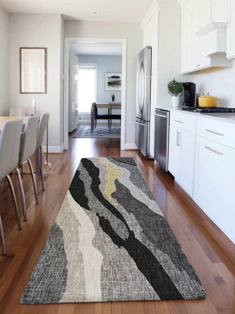 Lorenzo LN4 Black 2'3" x 7'6" Rug image number 1