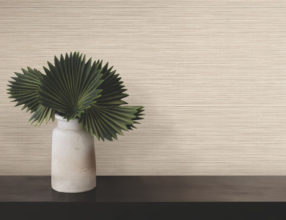 Lorn Light Brown Faux Grasscloth Wallpaper