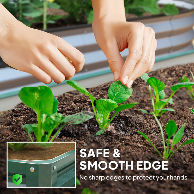 Hivvago 4' x 4' Garden Bed with Durable Metal Construction image number 4